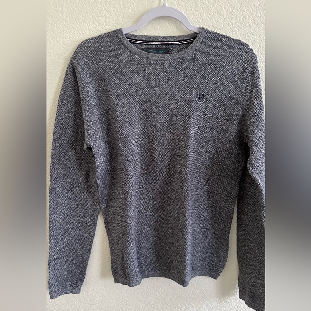 Textured gray sweater